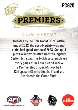 2023 Select Premiers - Collingwood #PCG20 Oleg Markov Back